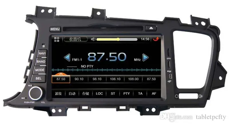 " in-dash автомобильный dvd-плеер с gps(Опт.), USB/SD, AUX, BT/tv, аудио Радио стерео, автомобильный мультимедийный головной убор для kia k5 optima 2011-2012