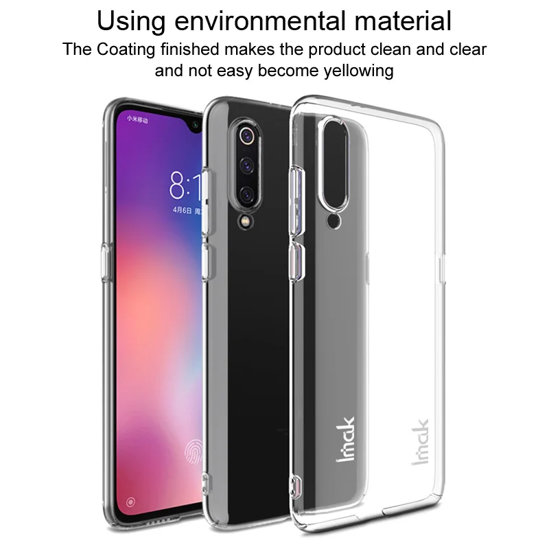 Imak Air кристально прозрачный чехол для Xiao mi 9 mi 9 Lite Жесткий пластиковый Чехол
