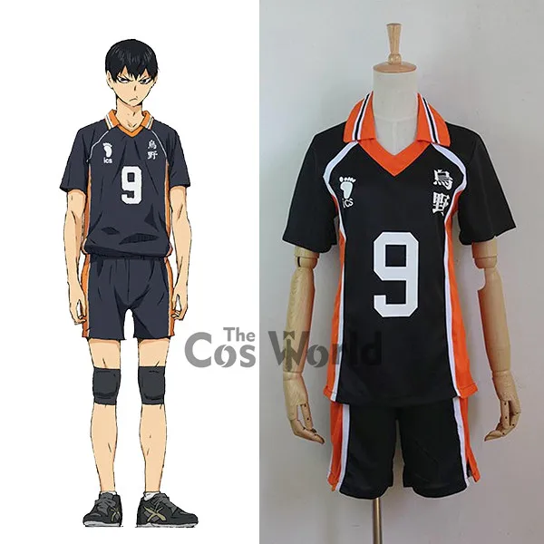

Haikyuu Karasuno Kageyama Tobio No.9 High School Uniform T-shirt Tops Pants Sportswear Jersey Anime Cosplay Costumes