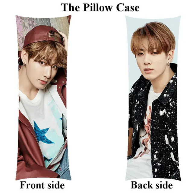pillowcase Bangtan чехол для подушки для мальчиков Jin JungKook домашний длинный Чехол для подушки на заказ на день рождения - Цвет: pillowcase