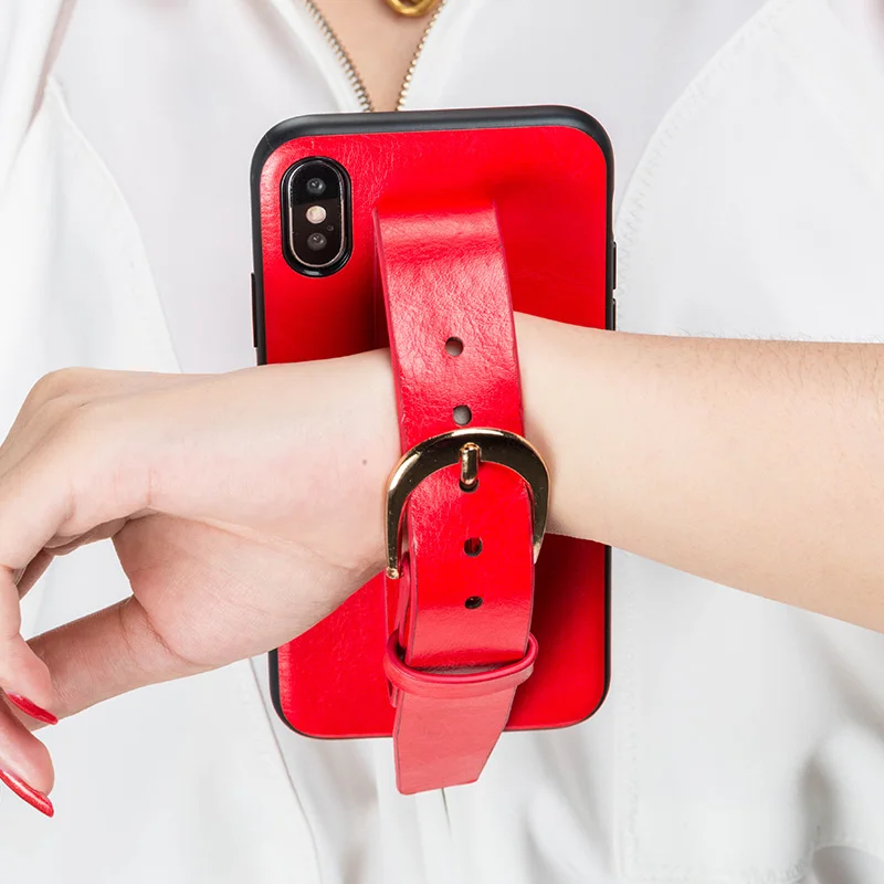 Модный милый чехол для телефона с ремешком на запястье iPhone X 6 6S 7 8 Plus мягкий