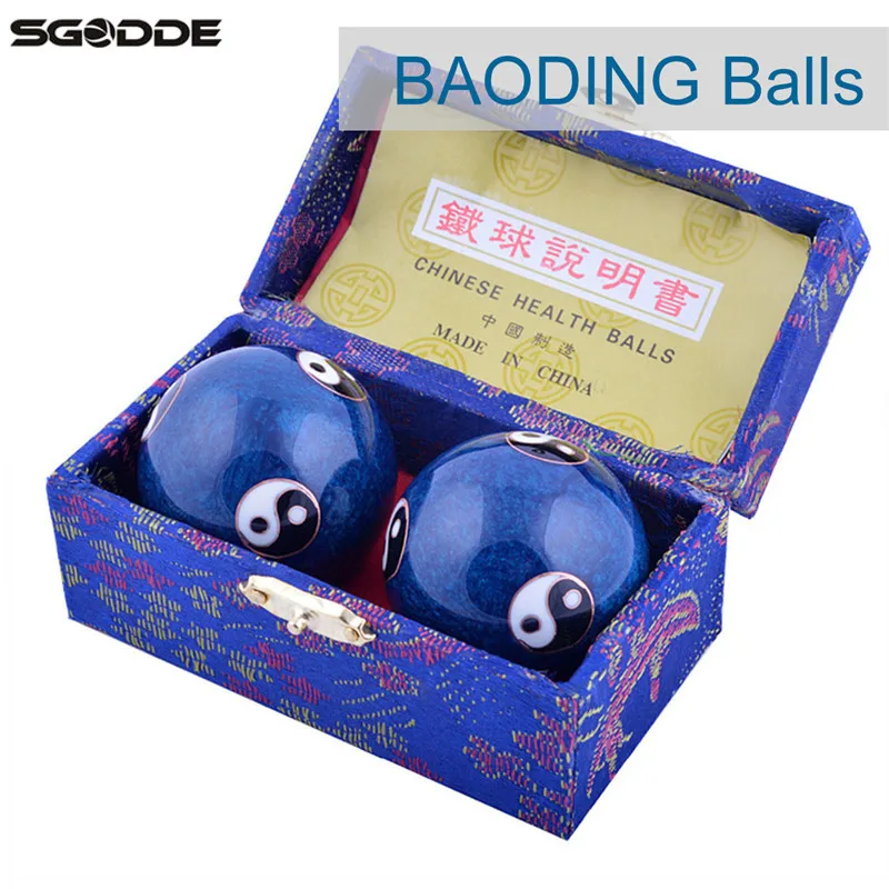Китайский здоровья синий Baoding мяч ежедневных упражнений снятие стресса гандбол терапия массажный шарик силы руки фитнес-мячи
