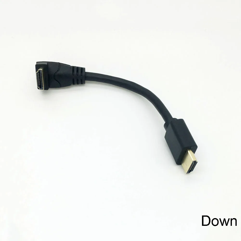 Черный 15 см короткий HDMI штекер 90 ° угловой кабель для 4k tv HD tv| |