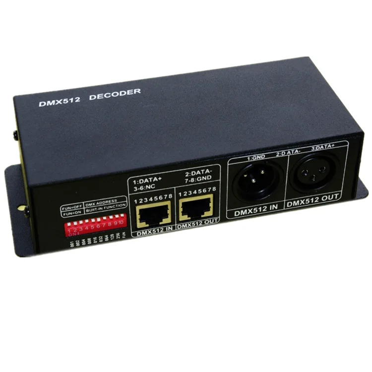 DMX512 подконтроллер DMX декодер 3 4-канальный выход RGB контроллер светодиодный свет с