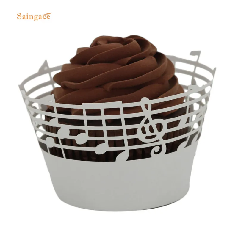 Saingace 25 шт. Joyful музыкальная кружка для торта пустые кексы бумажные обертки кексов