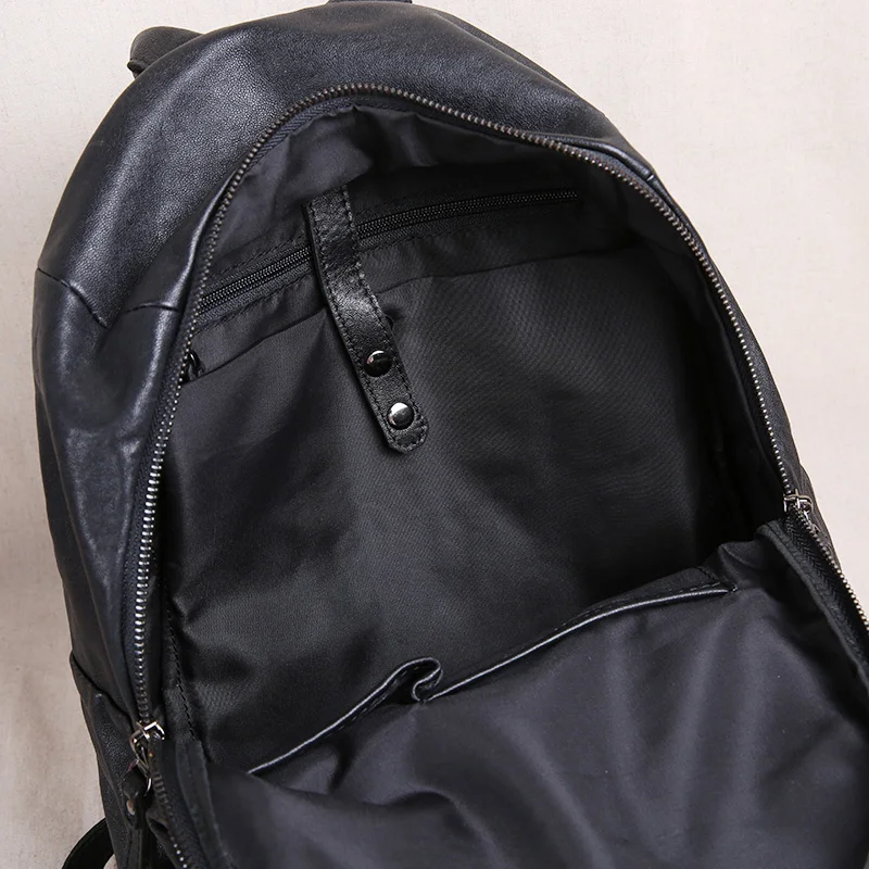 AETOO кожаная сумка на плечо Мужская большая емкость Ретро овчина досуг путешествия рюкзак тренд мягкая