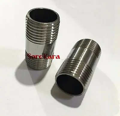 

2-1/2" BSP Equal Male Threaded 304 Stainless Steel Straight Pipe Fitting Connector Adapter