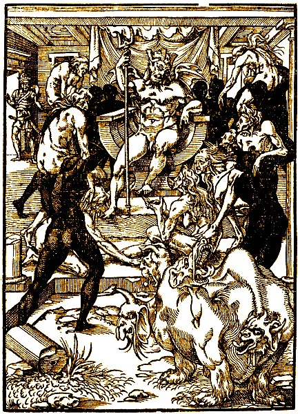 Sabbath Hans Baldung история волшебства декоративный плакат из крафт бумаги холст