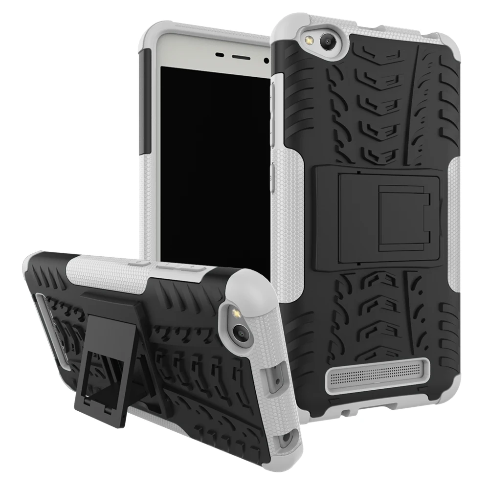 BYHeYang For Xiaomi Redmi 4A Case 5.0&quot Heavy Duty TPU+PC Silicone Kickstand Cover Armor Back Phone |