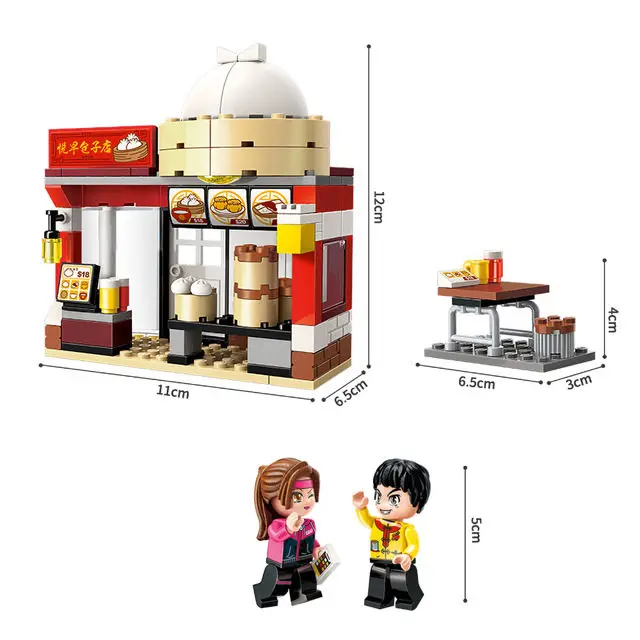 Развивающие совместимые строительные блоки Legoings городской серии школьный