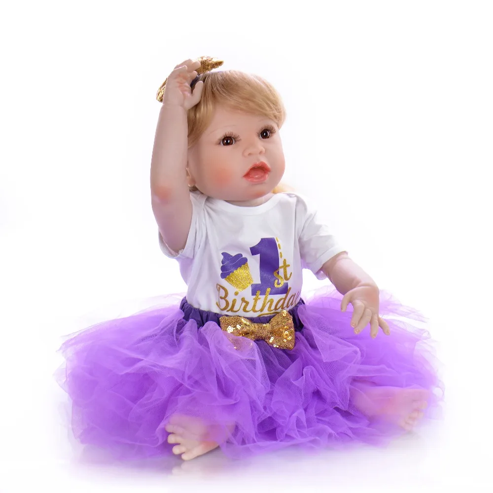 Кукла reborn baby Реалистичная кукла для девочек com corpo de silicone 55 см реалистичные куклы