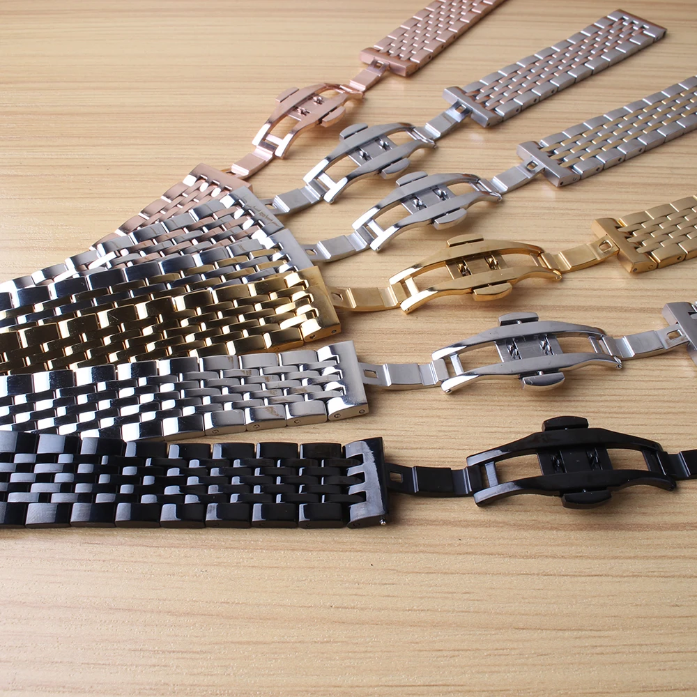 Новый стиль ремешок для часов 7 бусин брендовых роскошных мужчин и женщин