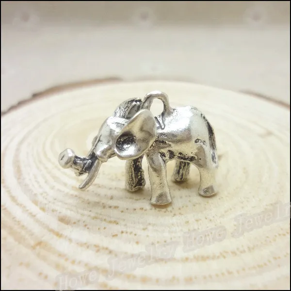 Бесплатная доставка! 30 шт. винтажная подвеска в виде слонов античное серебро