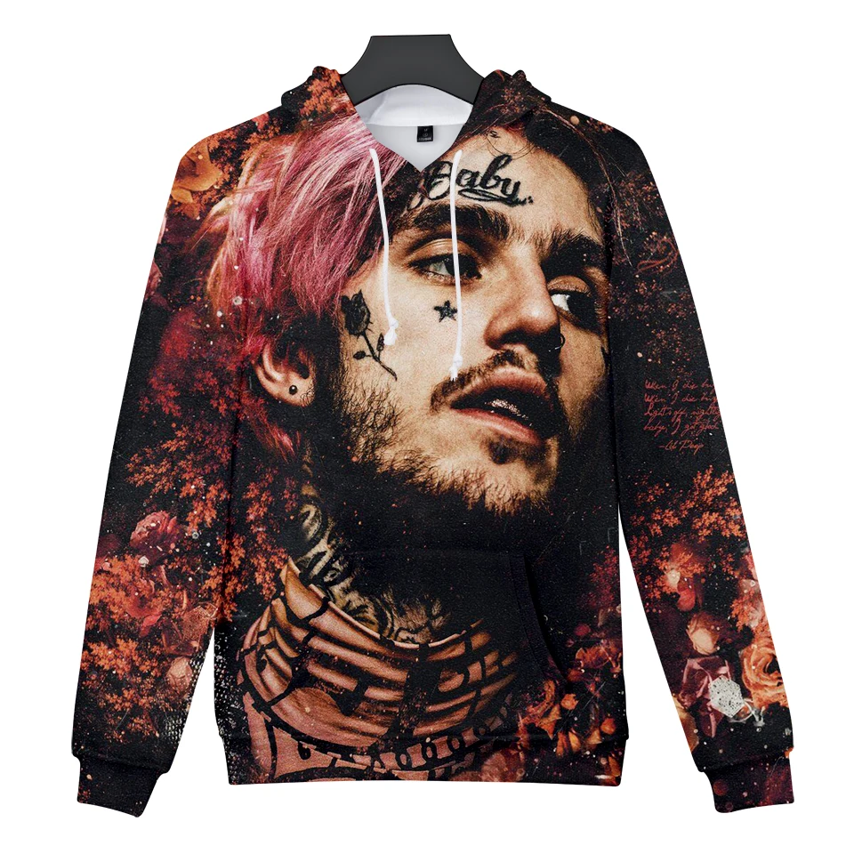 

Lil Peep 3D Print Spring Sweatshirt Casual Hip Hop Hoodie Men's Wear Women's Plus Size 4XL Q0219-WY02