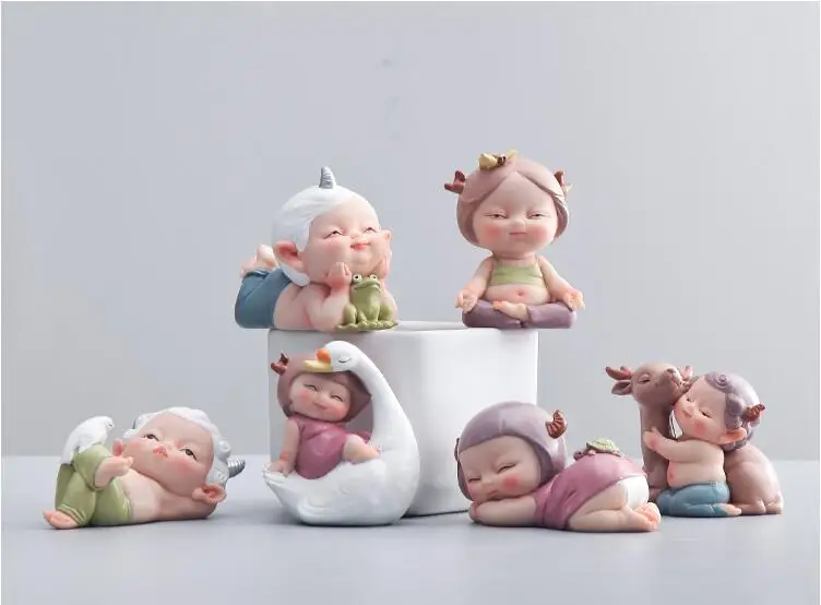 Милая сказочная статуя эльфа, единорог, Сказочная фигурка животного, украшения для кукол, домашний декор, украшения, изделия из смолы, креативный подарок