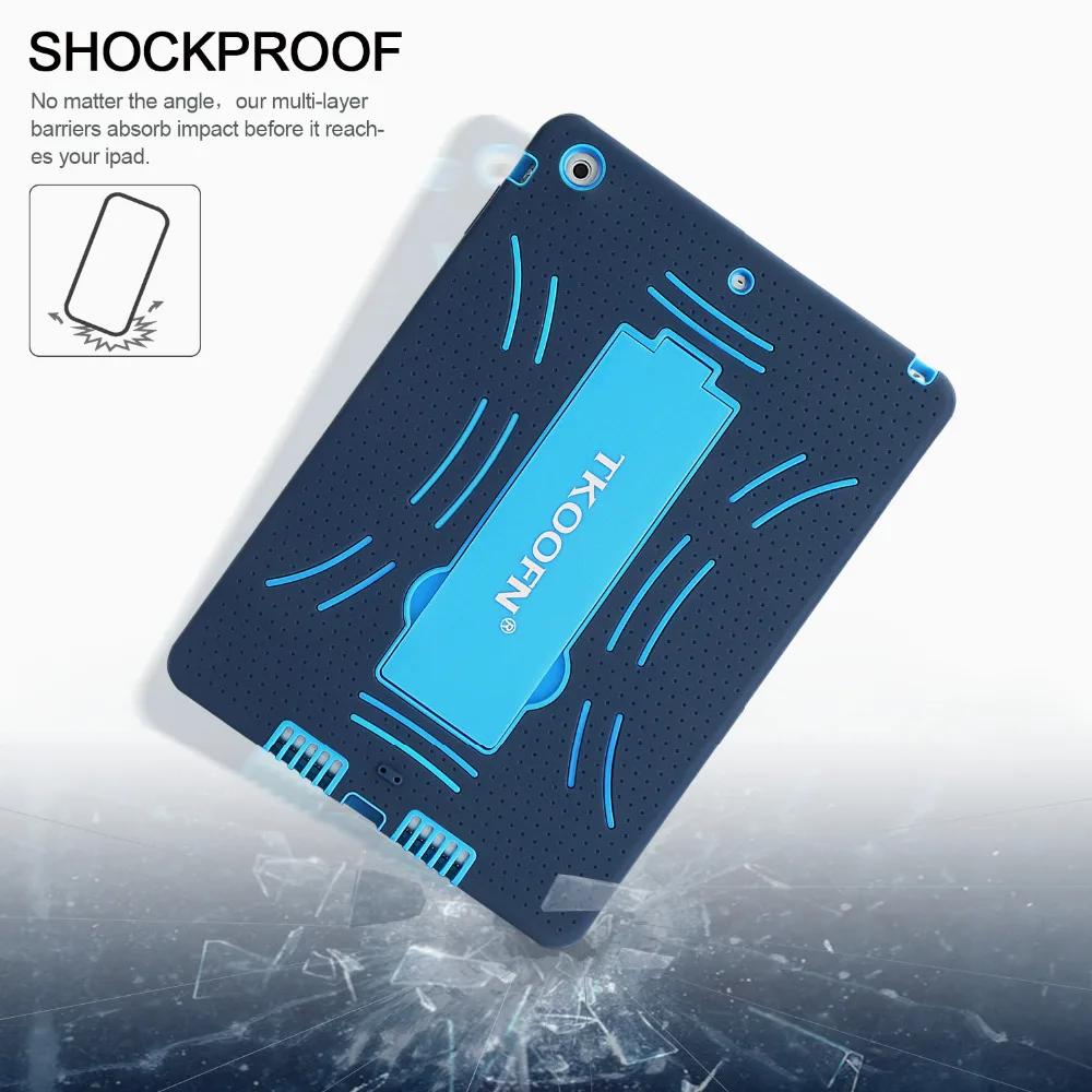 Чехол для Apple ipad Air сверхмощный пыленепроницаемый/ударопрочный резиновый ЖЕСТКИЙ