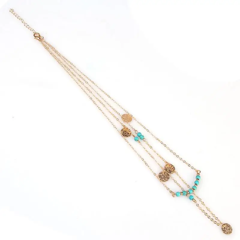 Горячая мода женщины дамы очарование пластины бирюзовые смолаы бусины кулон с