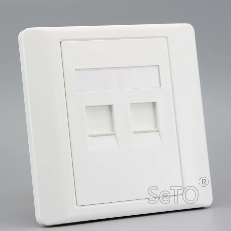SeTo 86 Тип двойной RJ45 Cat6 гигабитная сетевая Lan настенная пластина гнездо Keystone