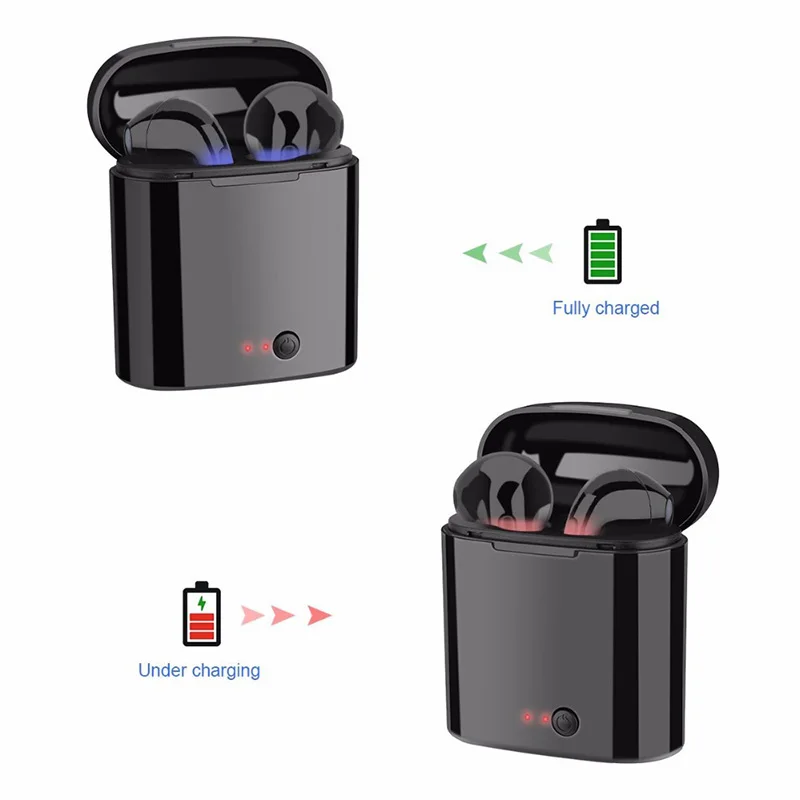 Беспроводная гарнитура Bluetooth наушники i7S Tws Близнецы с зарядным боксом для iPhone