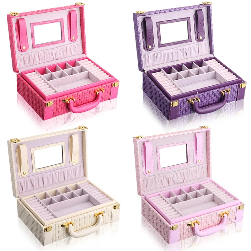 Многофункциональный кожаный чехол для часов/ювелирных изделий косметический