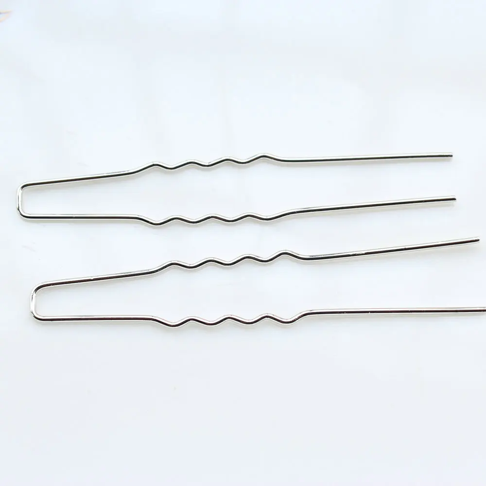 

300PCS 65mm Silver tone U shape hair pins lead and nickle free metal hair sticks clips