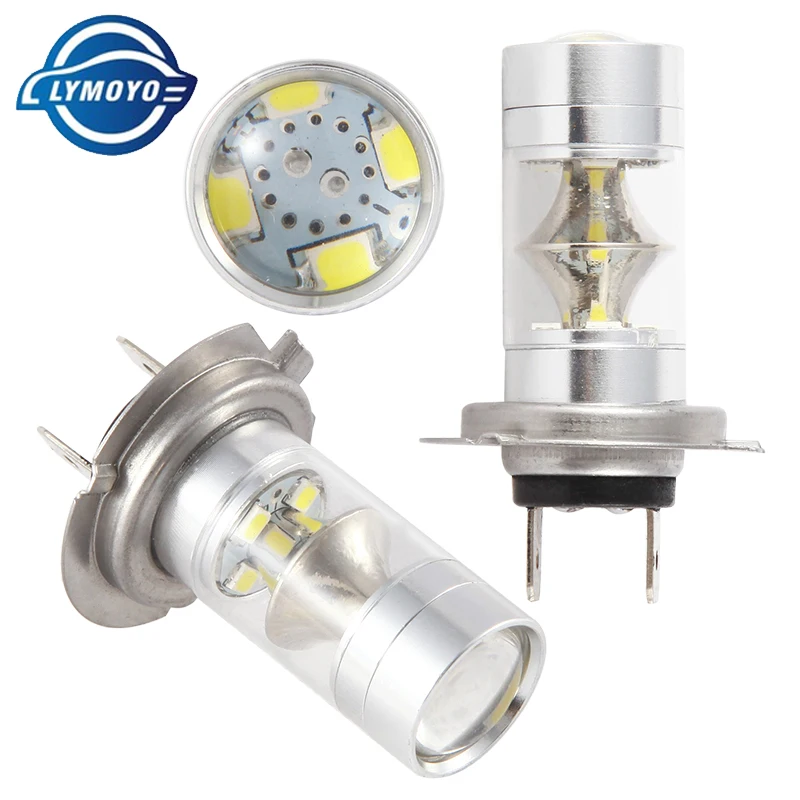 LYMOYO автомобильный H4 светодиодный HI/LO H7 60 Вт Авто 2835 12SMD светильник drl дневный
