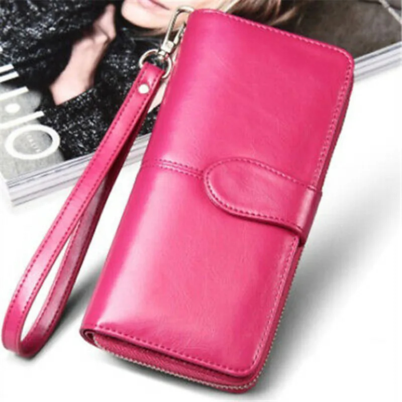 

2019 Brand New Style Fashion Lady Women Leather Clutch Wallet Long Card Holder Case Zip Purse Handbag