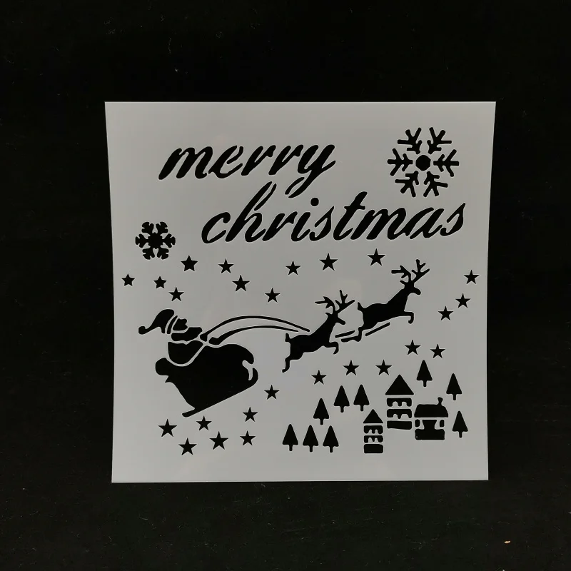 

13*13 Christmas pvc Layering Stencils for DIY Scrapbooking/photo album Decorative Embossing DIY Paper Cards Crafts