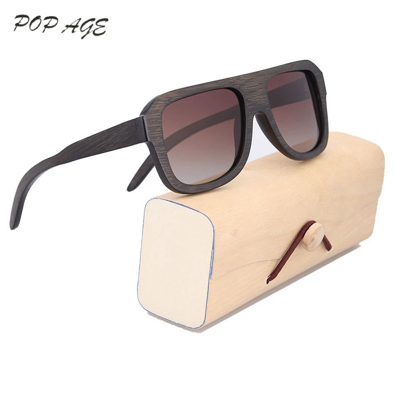 

Brand New Men Bamboo Sunglasses Aviador Design Grid Wood Sunglasses Orange Mirror Polarized Retro Mens Sun Glasses GB056