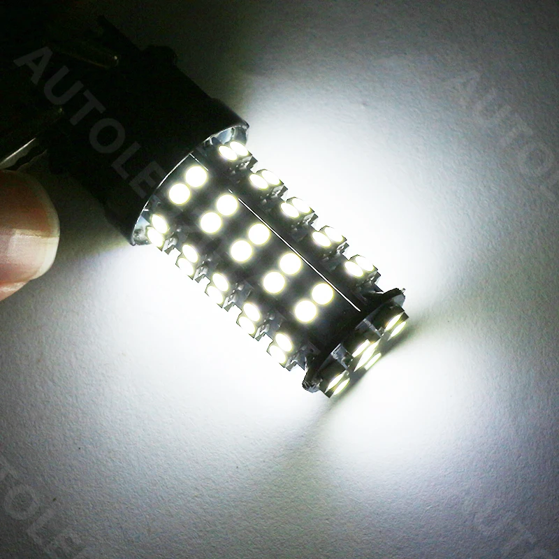 10 шт. 3157 T25 светодиодный 68 SMD 3528 Светодиодный белый сигнальный светильник лампы