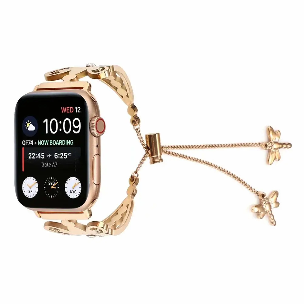 Ювелирный ремешок для часов Apple Watch 42/44 38/40 мм Подвеска стрекоза браслет со