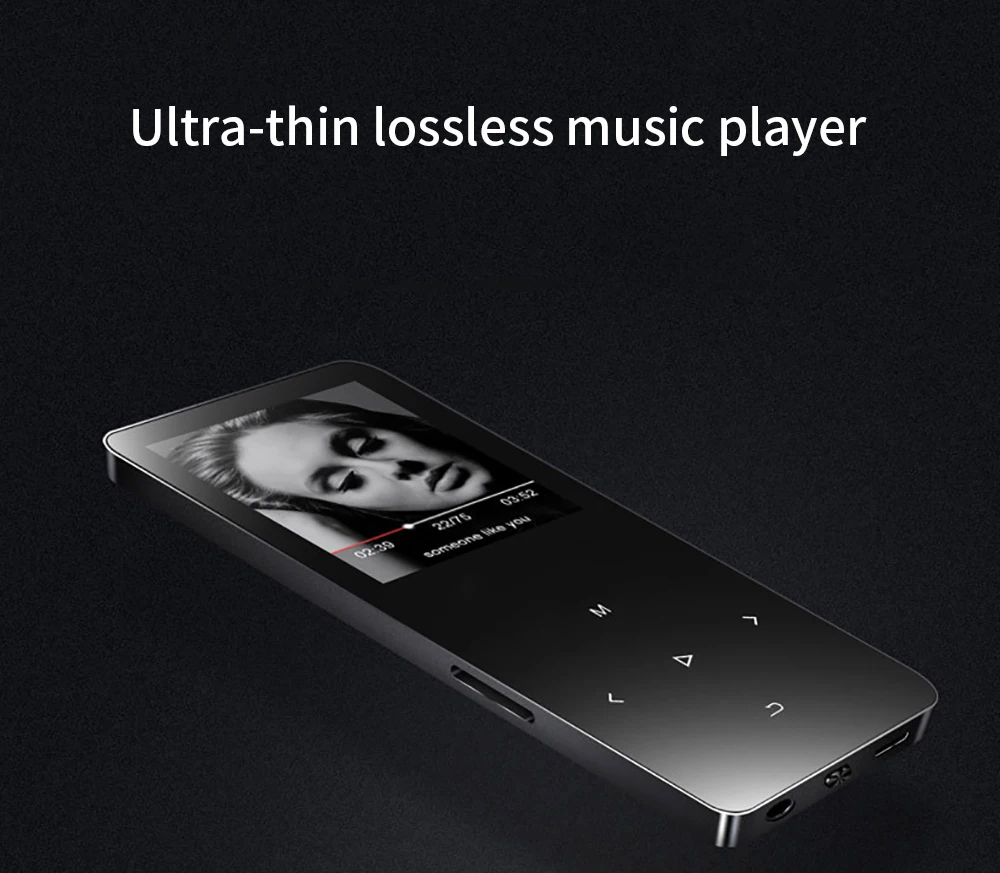 Bluetooth MP4 плеер с металлическим Mp4 плеером портативный медиа тонкий 8 Гб Walkman с сенсорными клавишами 1,8 дюймов экран Fm радио видео Mp4