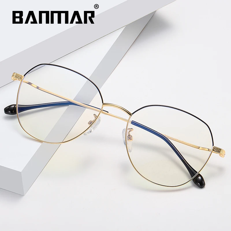 BANMAR Blue Light Blocking Glasses Unisex Round Computer Reading Glasses Readers Anti Glare Eyeglasses Blue Ray Glasses A2105