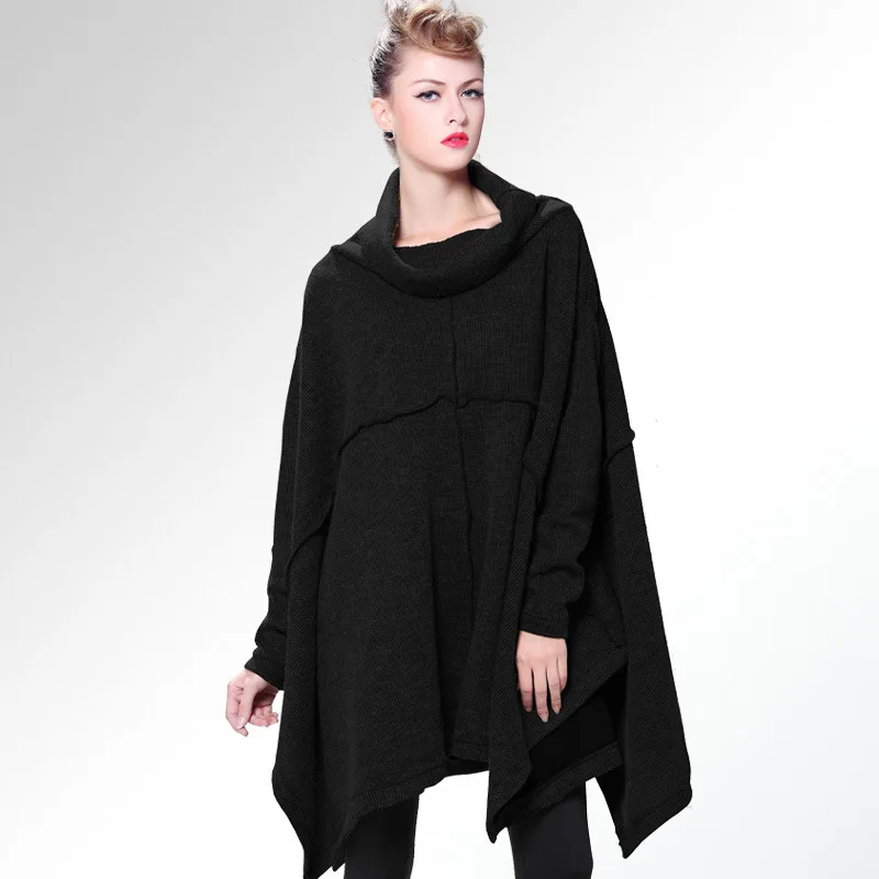 2017 осенне-зимний модный женский свободный длинный свитер Асимметричный пуловер