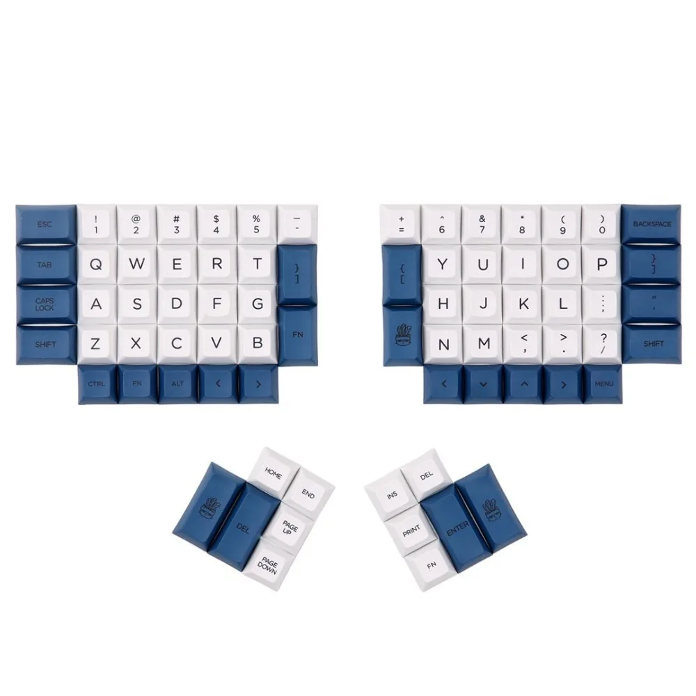 DSA ERGO Dye Sub keycap белый и темно синий цвет 95 клавиш в индивидуальном дополнительных