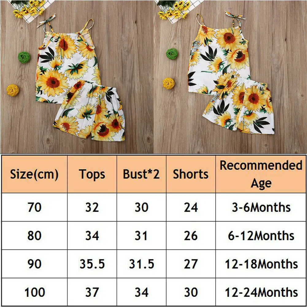 Комплект одежды из 2 предметов для новорожденных и маленьких девочек топы на