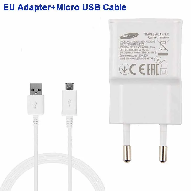 Оригинальное Адаптивное быстрое зарядное устройство SAMSUNG Micro USB кабель для Samsung