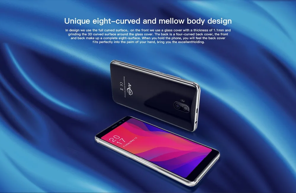 Allcall Rio X MTK6580 четырехъядерный 1 ГБ 8 ГБ Android 8,1 18:9 5,5 дюйма камера 13 МП+ 2 МП 2850 мАч 3G смартфон