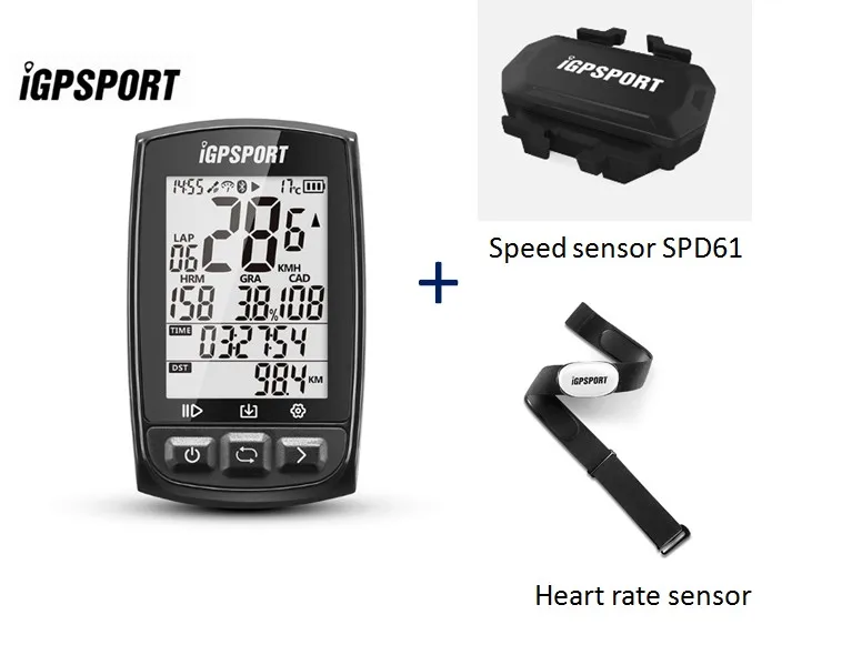add spd61 hr40 IGPSPORT iGS50E велосипедный компьютер GPSEnabled велосипедный компьютер навигационный Спидометр IPX7 200 часов хранения данных - Цвет: add spd61 hr40