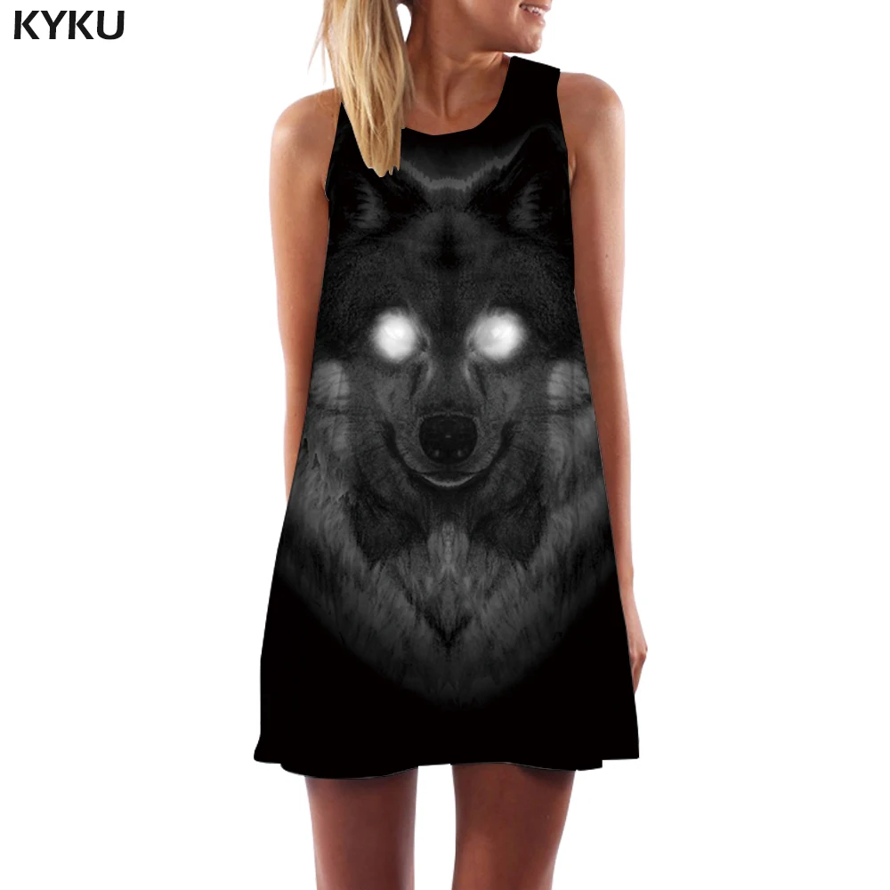 KYKU бренд Moon платье для женщин Galaxy Space женские платья горный Сарафан синий Vestido