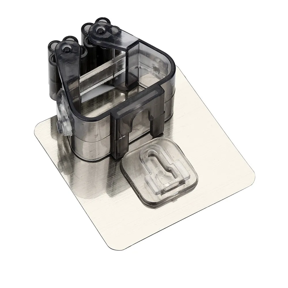 Настенный органайзер для швабры держатель вешалка щетки метлы стеллаж хранения