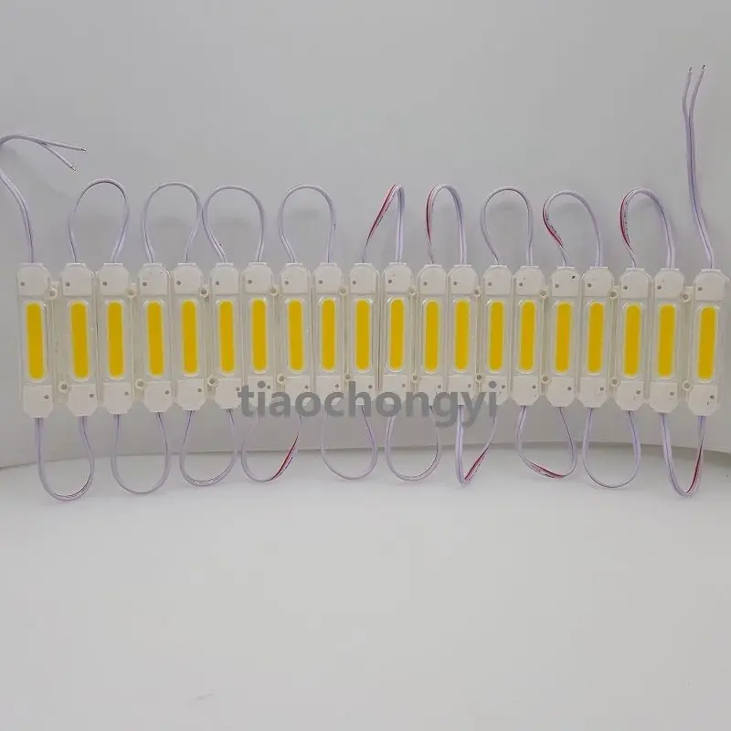 

20pcs 2W white LED COB injection lens Module 160 degree DC12V IP67 waterproof