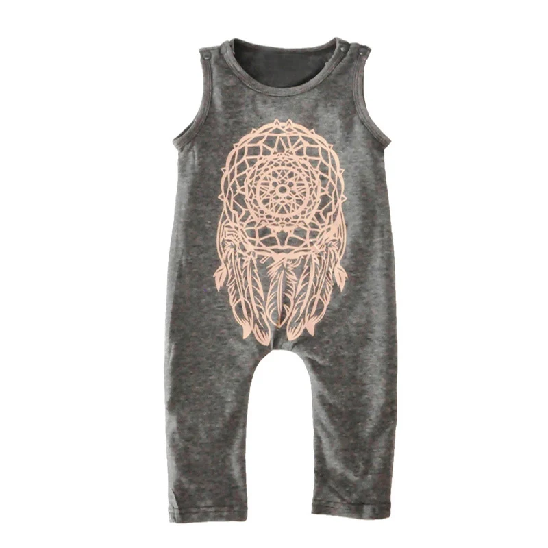 Летний стиль детская одежда для девочек комбинезон 2017 модная с рисунком граффити