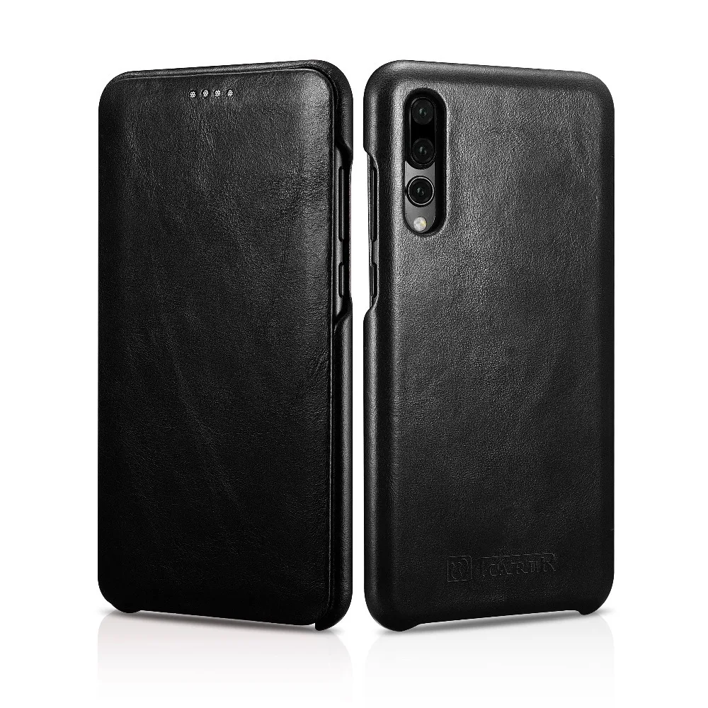 Icarer для huawei P20 Pro Чехол тонкий жесткий подлинный кошелек чехол для huawei P20 Флип Полный Защитный чехол для задней крышки чехол для телефона Funda Capa