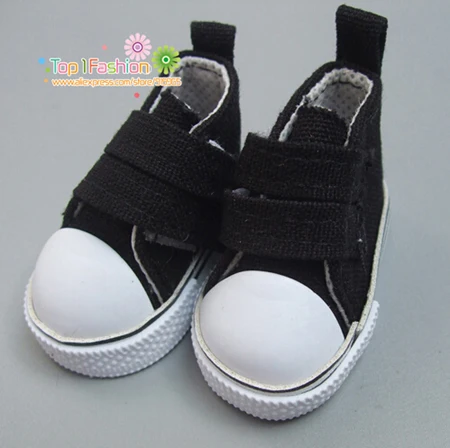 Black 5 см парусиновая обувь для куклы BJD, модная мини-игрушка, обувь для куклы Bjd, обувь для русской куклы DIY, кукла ручной работы, аксессуары - Цвет: Black