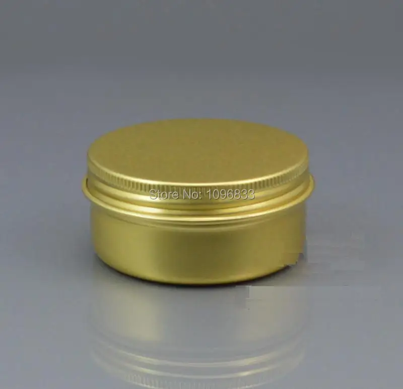 100g Gold Color Aluminum Jars, 100ml Metal Cream Jar, Cosmetic Aluminium Jar, Empty Metal Box, Tins Packing Container, 50pcs/lot