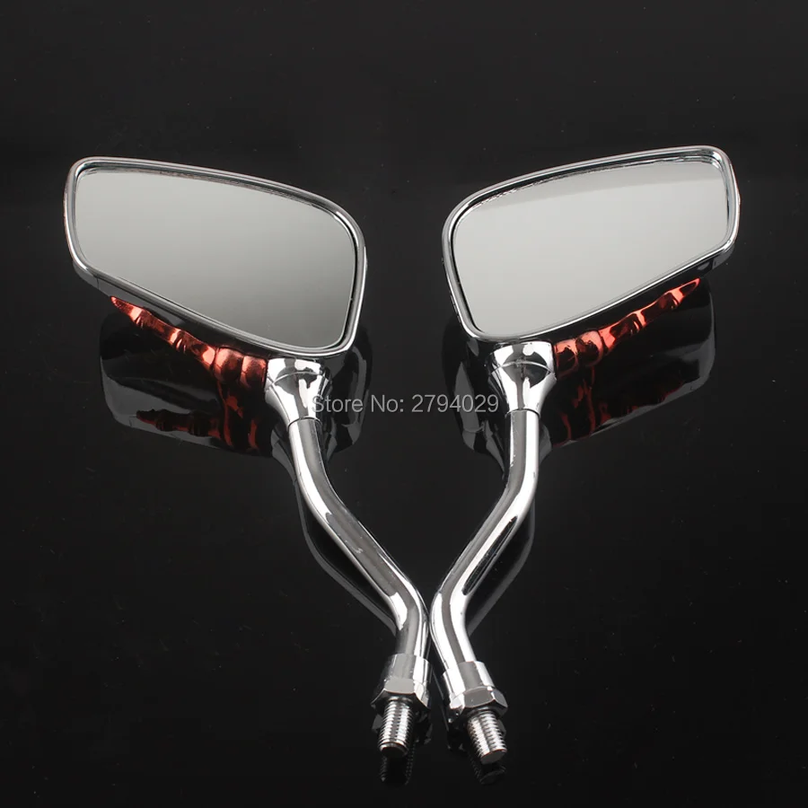 Red Chrome Skeleton Universal Scooter ATV MOTORCYCLE SKULL MIRRORS 8MM 10MM | Автомобили и мотоциклы