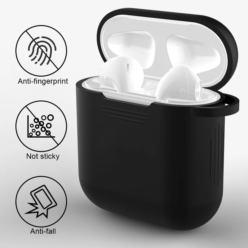 Мягкий силиконовый чехол для Apple Airpods Противоударная крышка наушников аксессуары