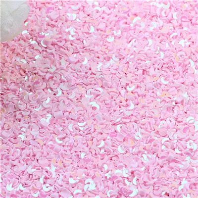 ab pink 3 мм блестки в форме Луны ПВХ пайетки с блестками для дизайна ногтей маникюр Diy Швейные крафтовые украшения на свадьбу конфетти 20 г - Цвет: ab pink