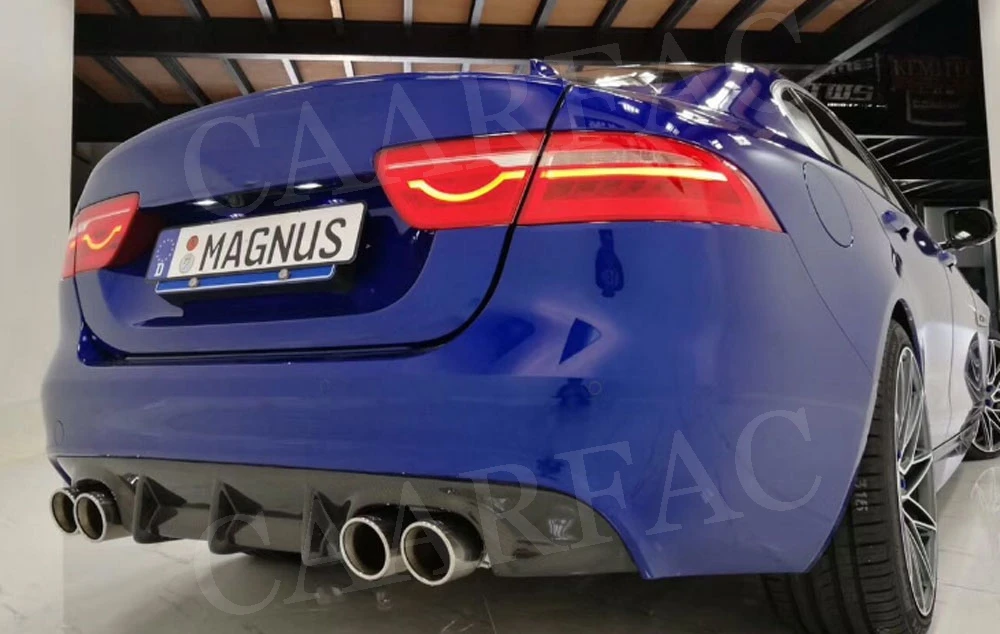 C Class углеродного волокна задний бампер для губ Диффузор для Jaguar XE Седан 4-дверный бампер автомобиля фартук Защитная панель из стеклопластика